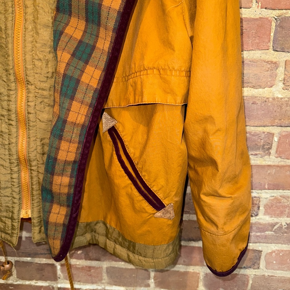 Men's Vintage Mustard Jacket with Plaid Lining - Picture 7 of 10